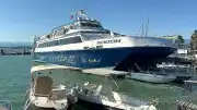 Fethiye'de Rodos Feribotu Karaya Oturdu