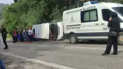İzmir Kiraz'da işçi minibüsü devrildi: 1 ölü
