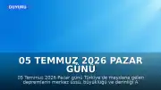 05 Temmuz 2026 Pazar Günü Türkiye'de Meydana Gelen Depremler: AFAD ve Kandilli Verileri