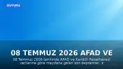 08 Temmuz 2026 AFAD ve Kandilli Verileriyle Son Depremler Listesi