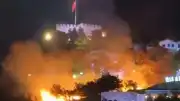 Ankara Kalesi Çevresindeki Otluk Alanda Çıkan Yangın Kontrol Altına Alındı