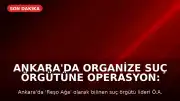 Ankara'da Organize Suç Örgütüne Operasyon: 'Reşo Ağa' Kod Adlı Şahıs ve 14 Kişi Yakalandı