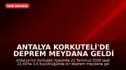 Antalya Korkuteli'de Deprem Meydana Geldi