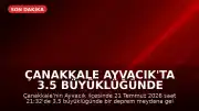 Çanakkale Ayvacık'ta 3.5 Büyüklüğünde Deprem Meydana Geldi