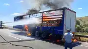 Çankırı Çerkeş'te Boya Yüklü Tır Dorsesinde Yangın