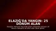 Elazığ'da Yangın: 25 Dönüm Alan Zarar Gördü
