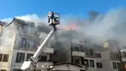 Hatay Hassa'da İki Binanın Çatısında Yangın Çıktı