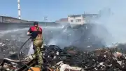İzmir Seyhan Mahallesi'nde Çöplük Alanında Yangın Çıktı