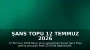 Şans Topu 12 Temmuz 2026 Çekiliş Sonuçları: Sorgulama Ekranı ve Detaylar