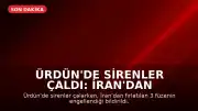 Ürdün'de Sirenler Çaldı: İran'dan Fırlatılan 3 Füze Engellendi