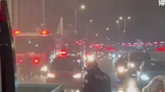 Çekmeköy'de Bir Elektrikli Otomobil Alev Aldı