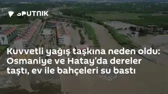 Sağanak Yağış Osmaniye ve Hatay'da Taşkınlara Neden Oldu: Dereler Taştı, Evler ve Bahçeler Sular Altında Kaldı