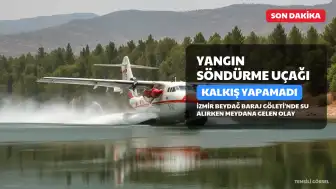 İzmir'de Orman Yangını Söndürme Uçağı Barajdan Su Alırken Kalkış Yapamadı: Pilot Kurtarıldı