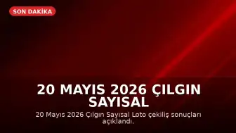 20 Mayıs 2026 Çılgın Sayısal Loto Çekiliş Sonuçları Açıklandı: Büyük İkramiye Yine Devretti