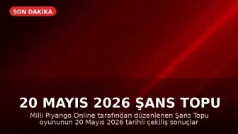 20 Mayıs 2026 Şans Topu Çekiliş Sonuçları Açıklandı