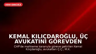 Kemal Kılıçdaroğlu, Üç Avukatını Görevden Aldı
