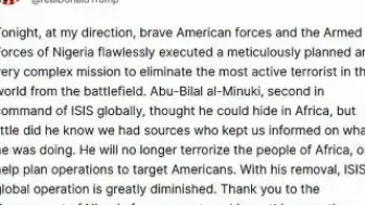ABD Başkanı Trump: DEAŞ'ın Küresel İkinci Komutanı Öldürüldü