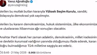 Ağıralioğlu: YSK Kararıyla Demokrasi Yok Sayılmıştır