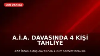 A.İ.A. Davasında 4 Kişi Tahliye Edildi
