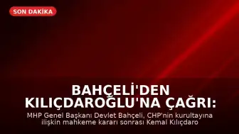 Bahçeli'den Kılıçdaroğlu'na Çağrı: Feragat Etmeli