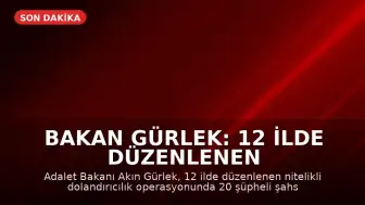 Bakan Gürlek: 12 İlde Düzenlenen Operasyonla Suç Ağına Müdahale Edildi