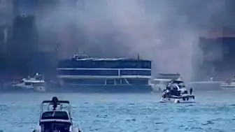 Bebek Sahili'ndeki Tekne Yangını Söndürüldü