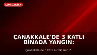 Çanakkale'de 3 Katlı Binada Yangın: Dumandan Etkilenen Kadın Kurtarıldı