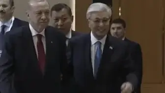 Erdoğan Kazakistan'da Resmi Törenle Karşılandı