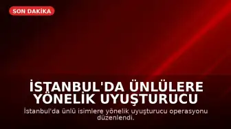 İstanbul'da Ünlülere Yönelik Uyuşturucu Operasyonu: 25 Gözaltı Kararı