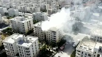 Mardin'de Çıkan Ev Yangını Dronla Görüntülendi