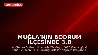 Muğla'nın Bodrum ilçesinde 3.8 büyüklüğünde deprem meydana geldi