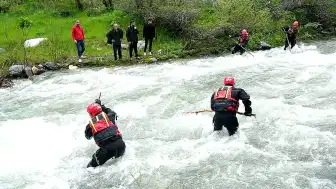 Muş'ta Çaya Düşerek Kaybolan Kadını Arama Çalışmaları Sürüyor