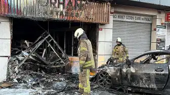 Şişli'de Otomobil İş Yerinde Yangına Neden Oldu: 2 Yaralı