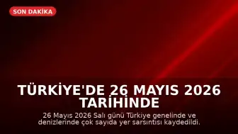 Türkiye'de 26 Mayıs 2026 Tarihinde Meydana Gelen Son Depremler
