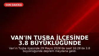 Van'ın Tuşba ilçesinde 3.8 büyüklüğünde deprem meydana geldi