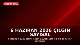 6 Haziran 2026 Çılgın Sayısal Loto Çekiliş Sonuçları Açıklandı