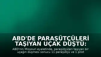 ABD'de Paraşütçüleri Taşıyan Uçak Düştü: 12 Kişi Hayatını Kaybetti