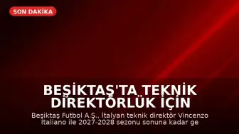 Beşiktaş'ta Teknik Direktörlük İçin Vincenzo Italiano İle Anlaşma Sağlandı