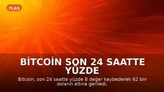 Bitcoin Son 24 Saatte Yüzde 8 Değer Kaybetti, 62 Bin Dolar Sınırının Altına Geriledi