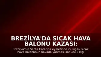 Brezilya'da Sıcak Hava Balonu Kazası: 8 Kişi Hayatını Kaybetti