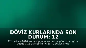 Döviz Kurlarında Son Durum: 12 Haziran 2026 Güncel Verileri