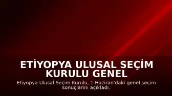 Etiyopya Ulusal Seçim Kurulu Genel Seçim Sonuçlarını Duyurdu