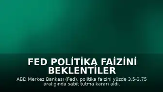 Fed Politika Faizini Beklentiler Doğrultusunda Sabit Tuttu