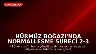 Hürmüz Boğazı'nda normalleşme süreci 2-3 ay sürecek