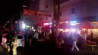 Küçükçekmece'de bir üniversite yurdunun yemekhanesinde yangın çıktı