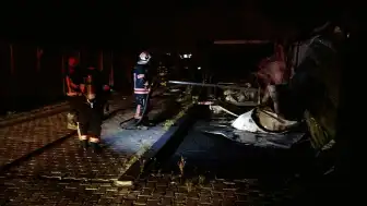 Malatya'da Yangın: Konteyner Ofisler Kül Oldu