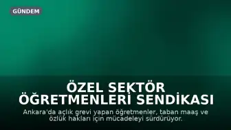 Özel Sektör Öğretmenleri Sendikası Genel Başkanı Eren Edebali: "Müzakere için kilit isimlerle görüşülemedi"