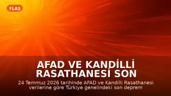 AFAD ve Kandilli Rasathanesi Son Depremleri Paylaştı: 24 Temmuz 2026 Güncel Verileri