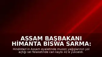Assam Başbakanı Himanta Biswa Sarma: "Bugüne kadar 41 vatandaşımızı kaybettik"