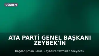 ATA Parti Genel Başkanı Zeybek'in Açtığı Tazminat Davasında Karar Verildi: Cumhurbaşkanı Başdanışmanı Saral Tazminat Ödeyecek
